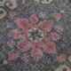 Vintage multicoloured Turkish rug with floral medallion, 125 × 213 cm