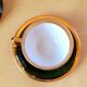 Lot de 6 tasses bistrot apilco vert et or 50s