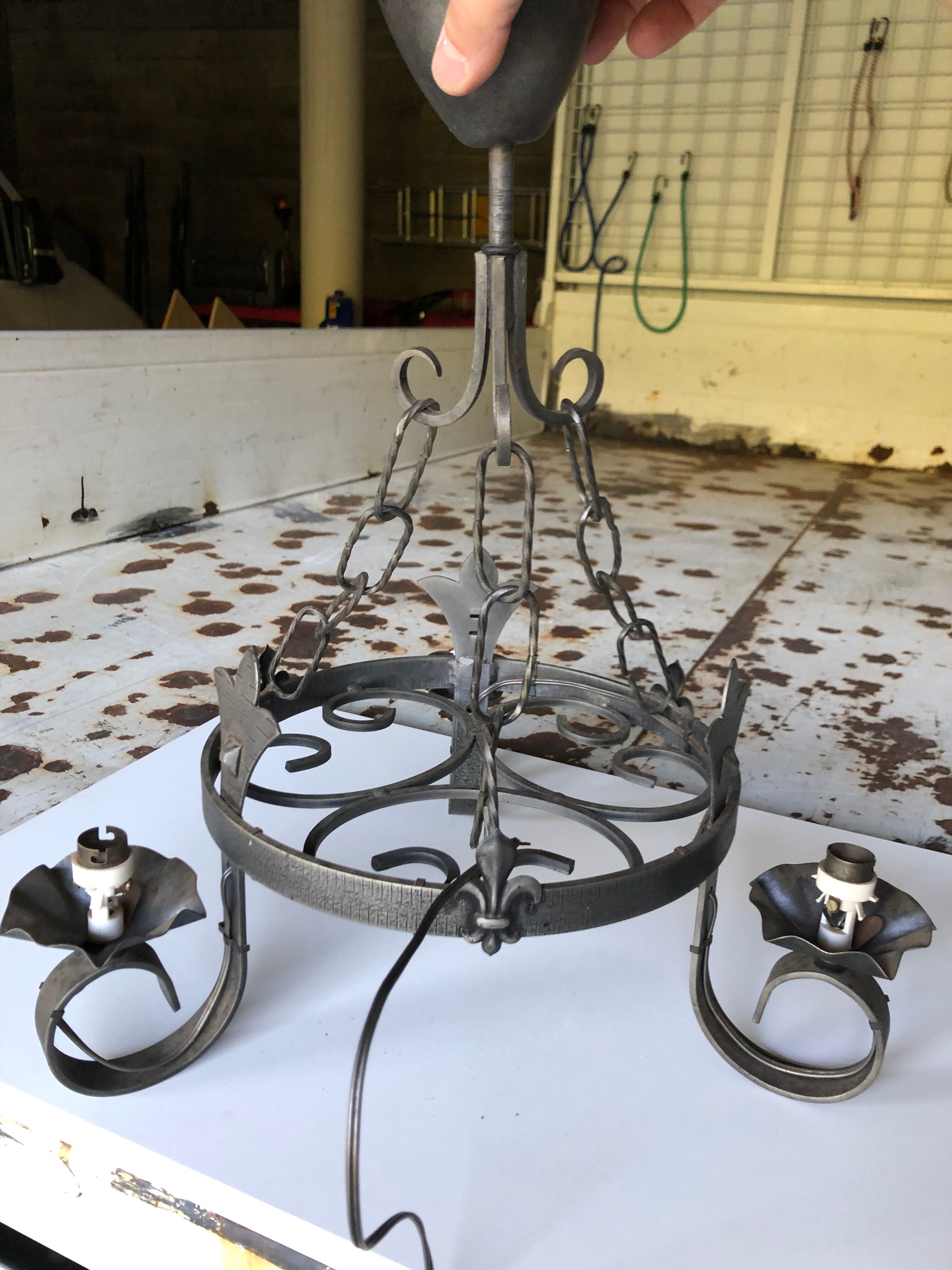 Wrought iron suspension