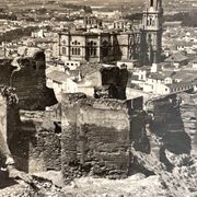 Old photography stereo, stereograph, luxury albumine 1903 Malaga, Spain