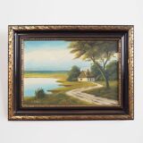 Painting „The Way to Home”, Scandinavian design, 1970s, by V. Kier