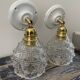 Pair of new electrified chiseled glass sconces