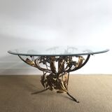 Florentine coffee table Hans Kögl golden metal