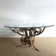 Table basse florentine Hans Kögl metal doré