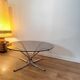 Table basse vintage en verre