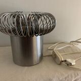 Spring Andrea Lazzari grey stainless spring lamp for Morosini 1970