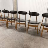 Set of 6 chairs Scandinavian oval back