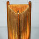 Mid-century floor lamp, sisal/teak wood, Temde, Switzerland, 1960s.