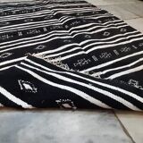 Black carpet, Moroccan carpet, Berber wool carpet