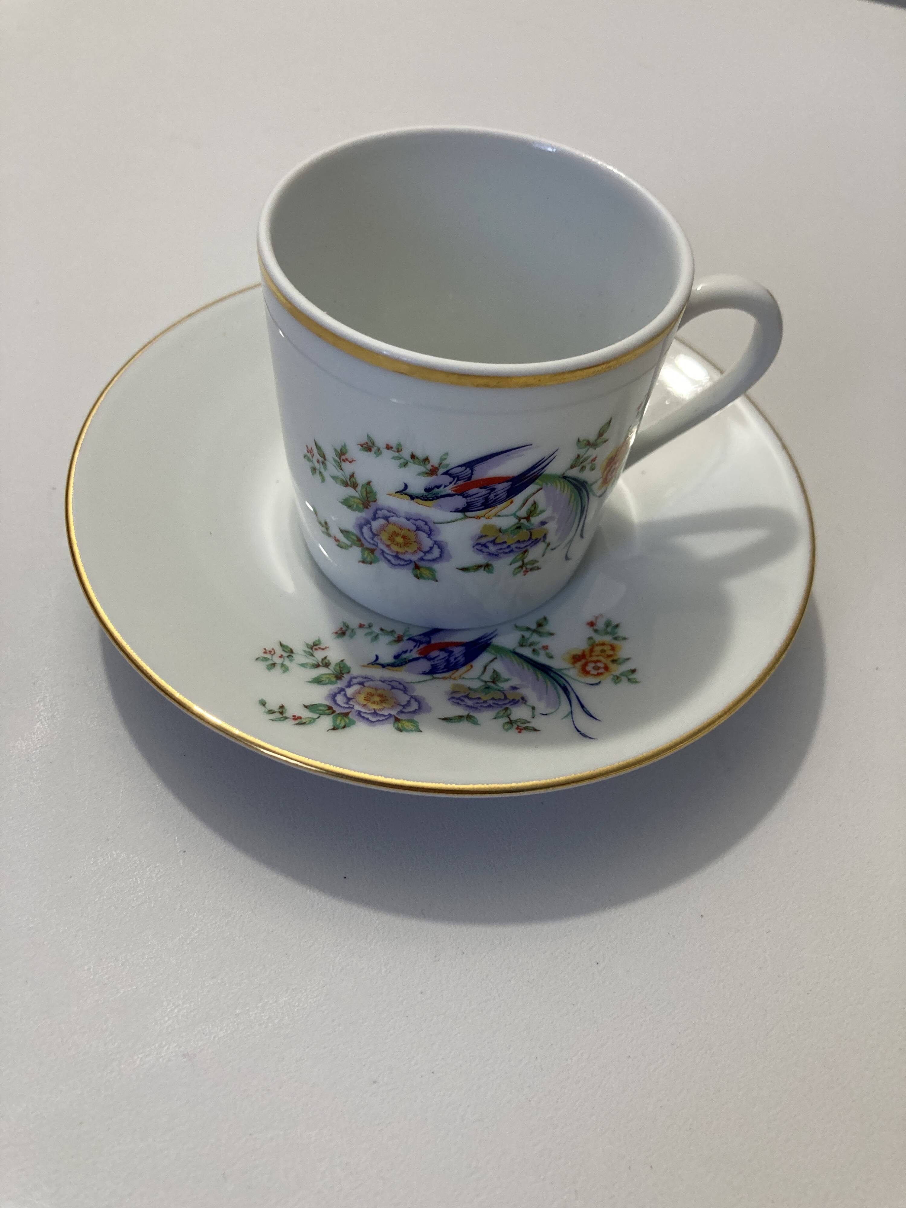Limoges porcelain service paradise bird