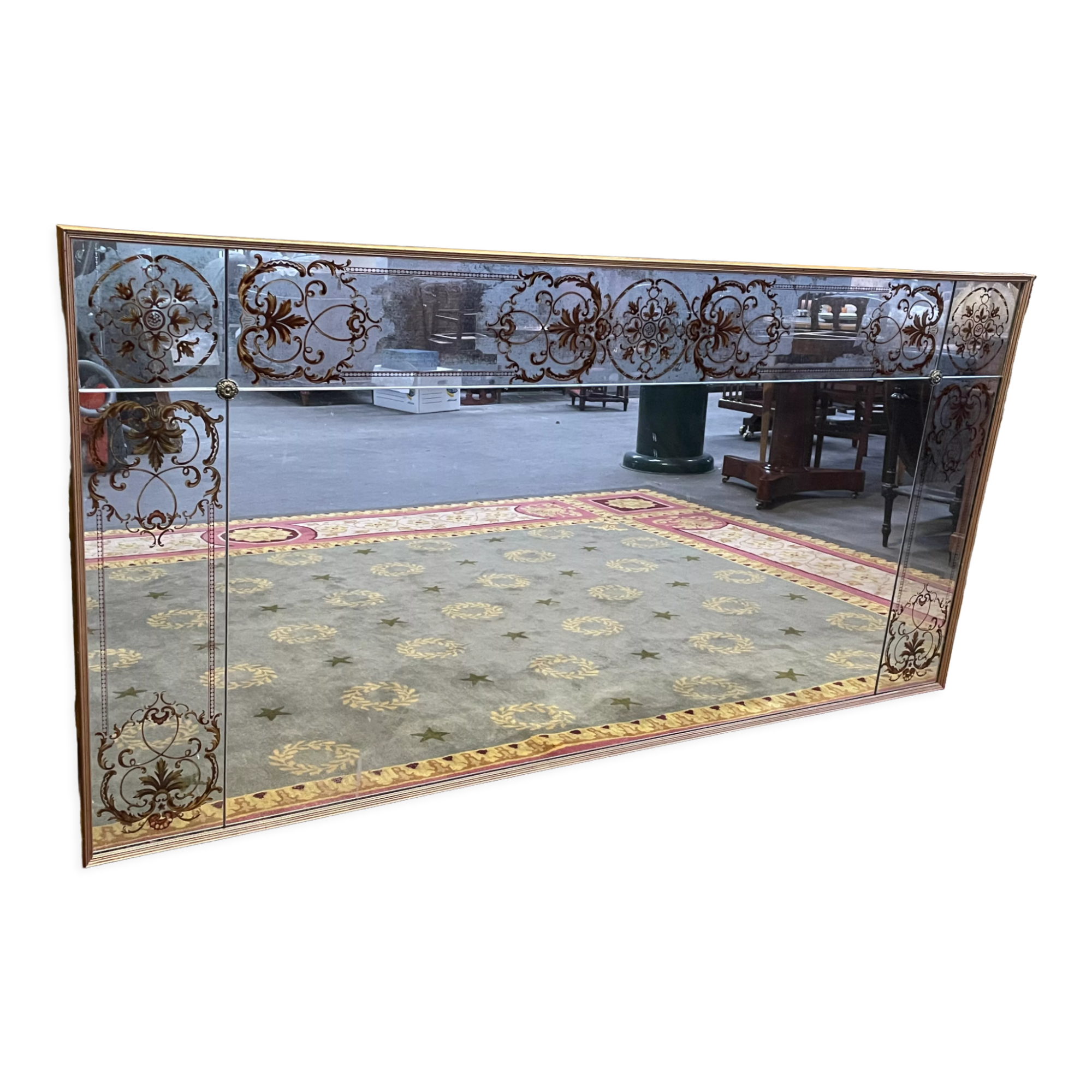 Bistro mirror - eglomised glass brasserie