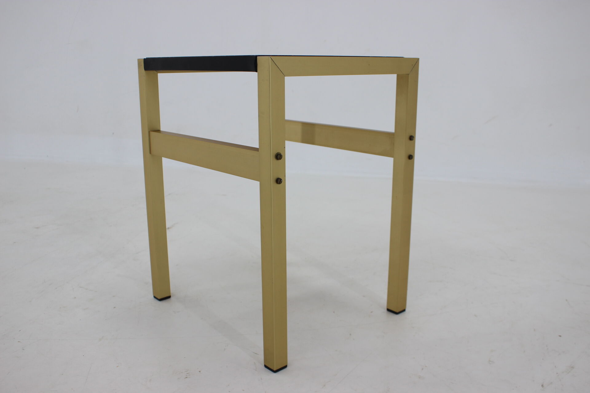 1960s italian brass and glass side table