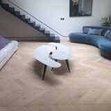 Pair of coffee tables in marble of Carrara