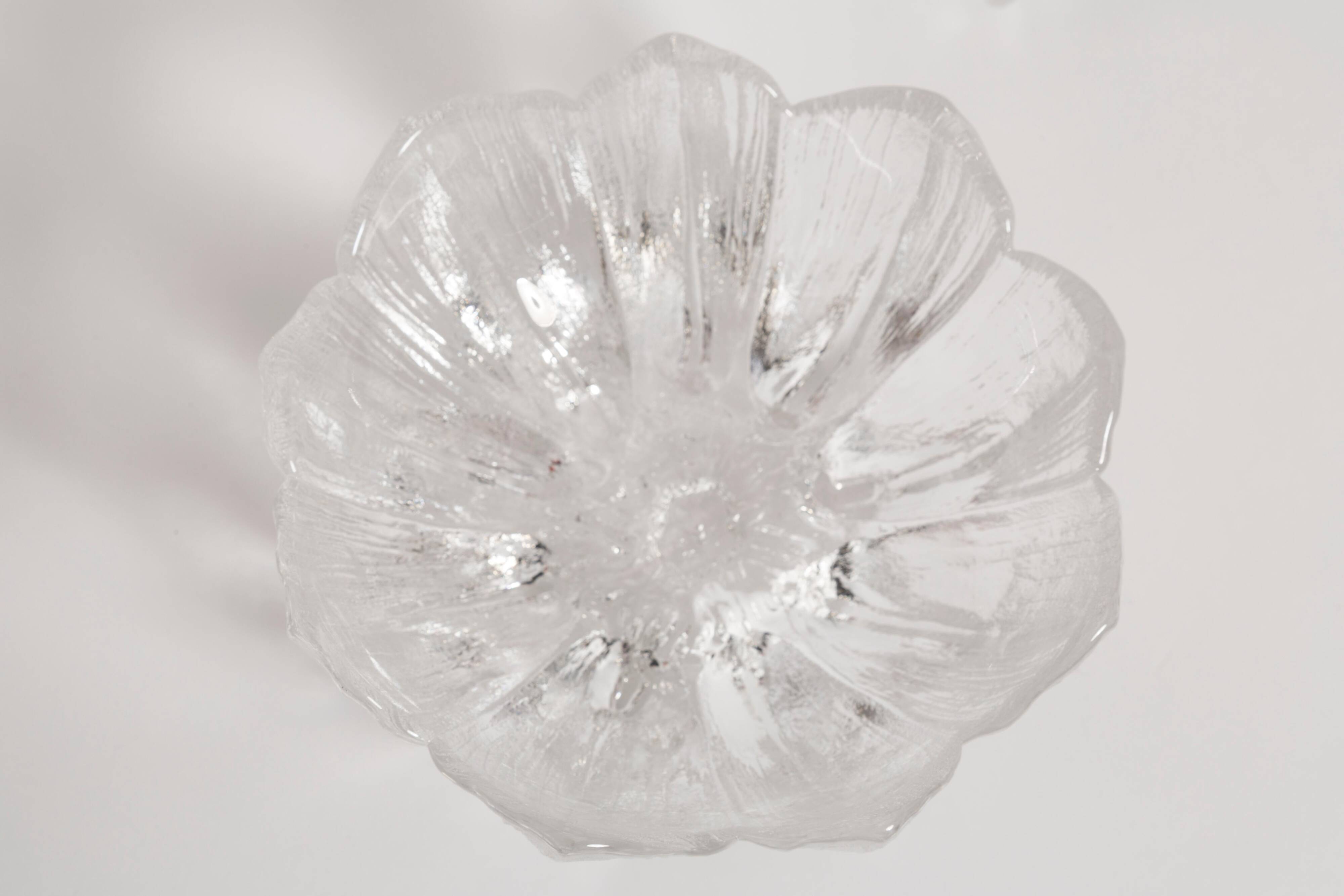 Pair of decorative transparent glass bowls designed by Jan Sylwester Drost, Europe, 1960s.