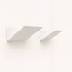 Pair of vintage wall sconces, matte white metal, France, 1970.