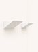 Pair of vintage wall sconces, matte white metal, France, 1970.