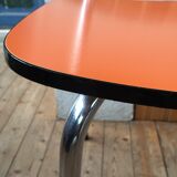 Lot of 4 vintage chairs in orange formica