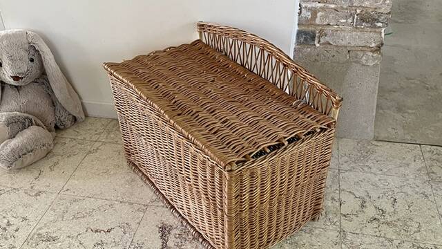 Vintage Rattan Chest Basket
