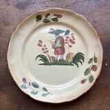 Lot de 4 assiettes 18ème – Faïence des Islettes – Décor chinois polychrome