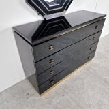 Jean Claude Mahey chest of drawers with mirror, 1970s