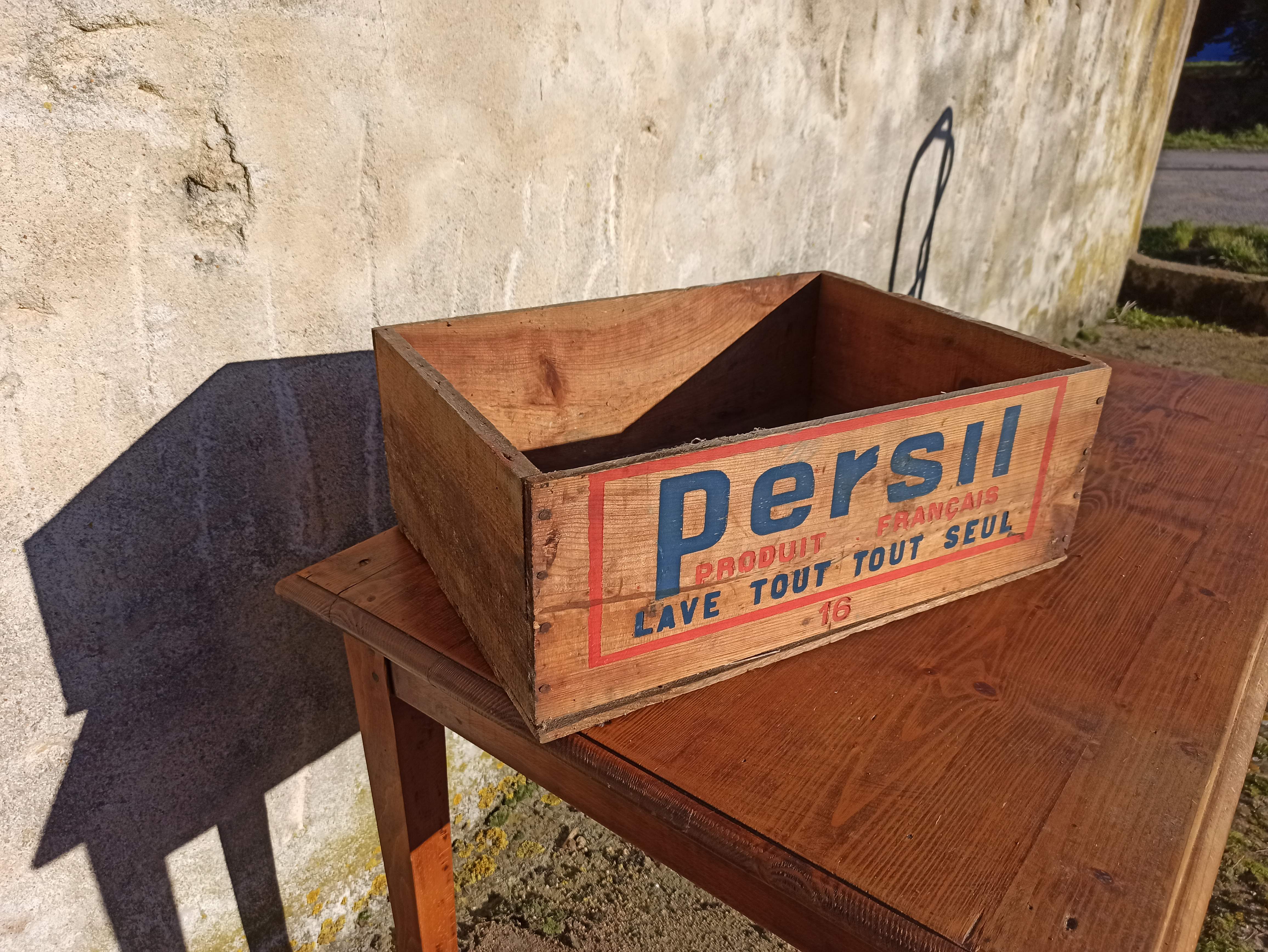 Wooden advertising parsley box
