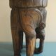 elephant stool plant holder vintage African art 50s