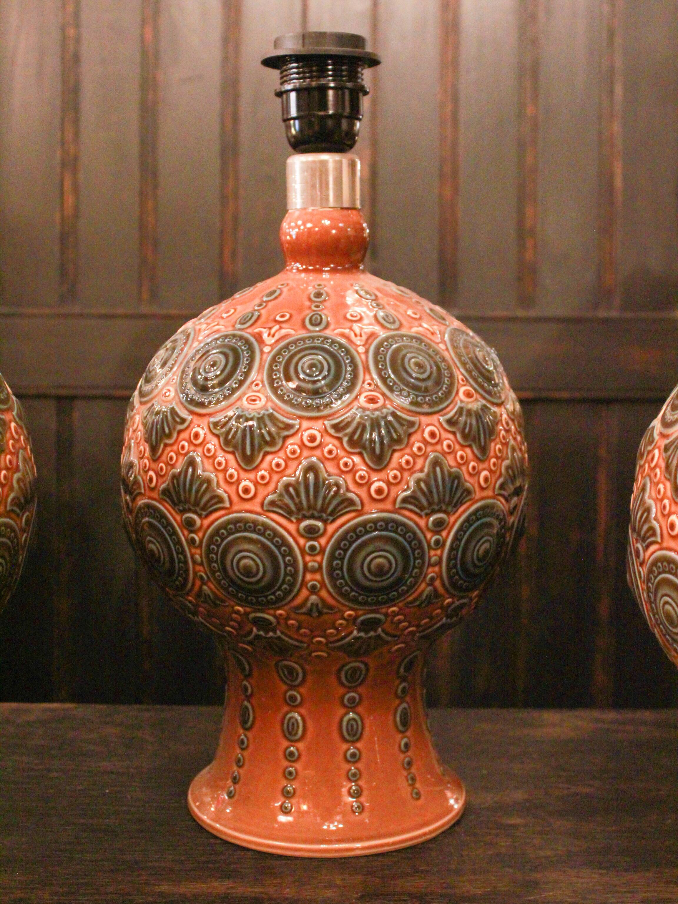 3 vintage Lladró porcelain table lamp bases