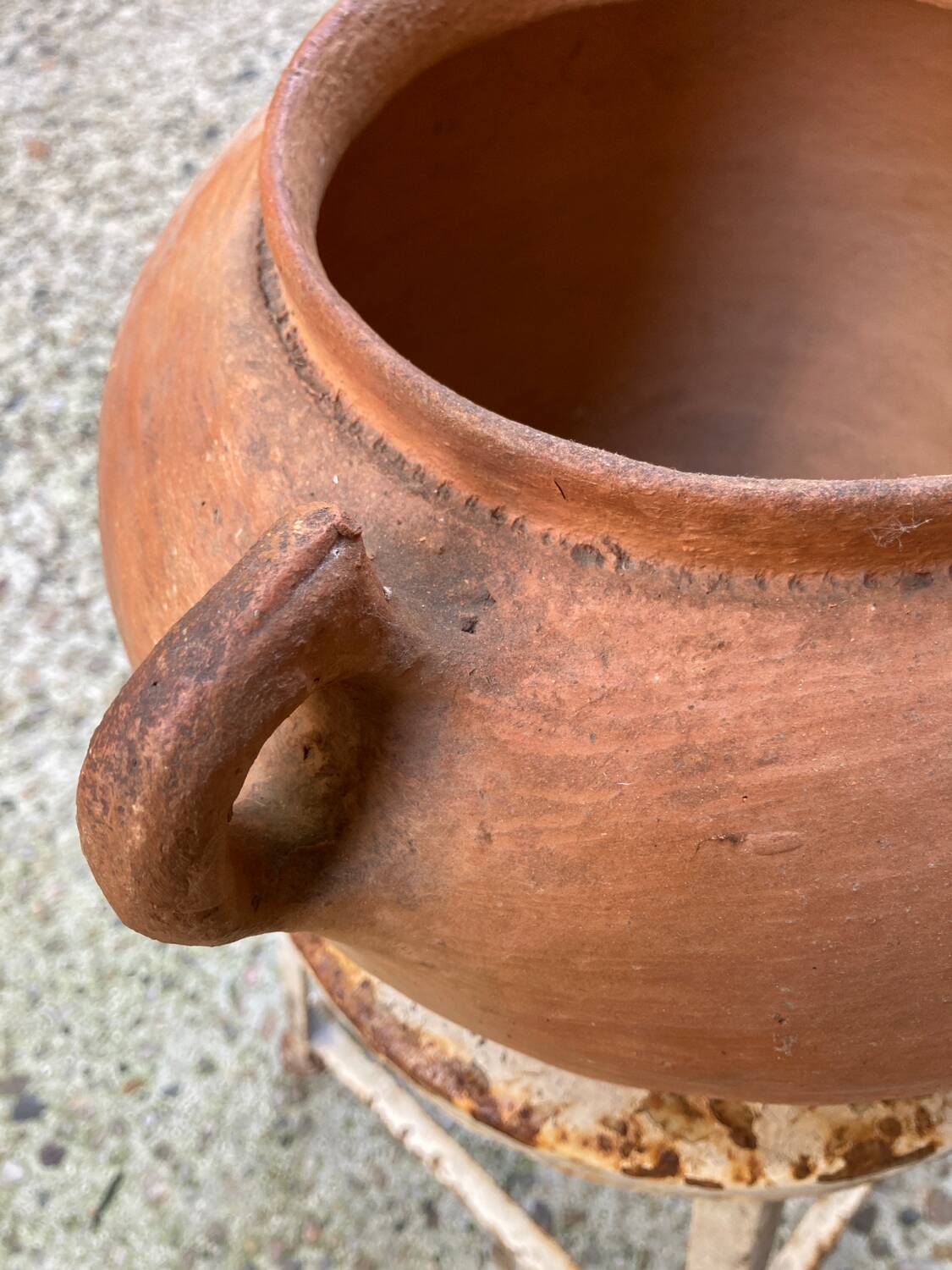 Terracotta pot vase