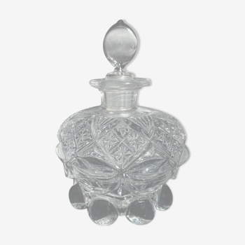 Le creusot / baccarat & saint louis perfume bottle m." amandis diamonds ball with low foot"