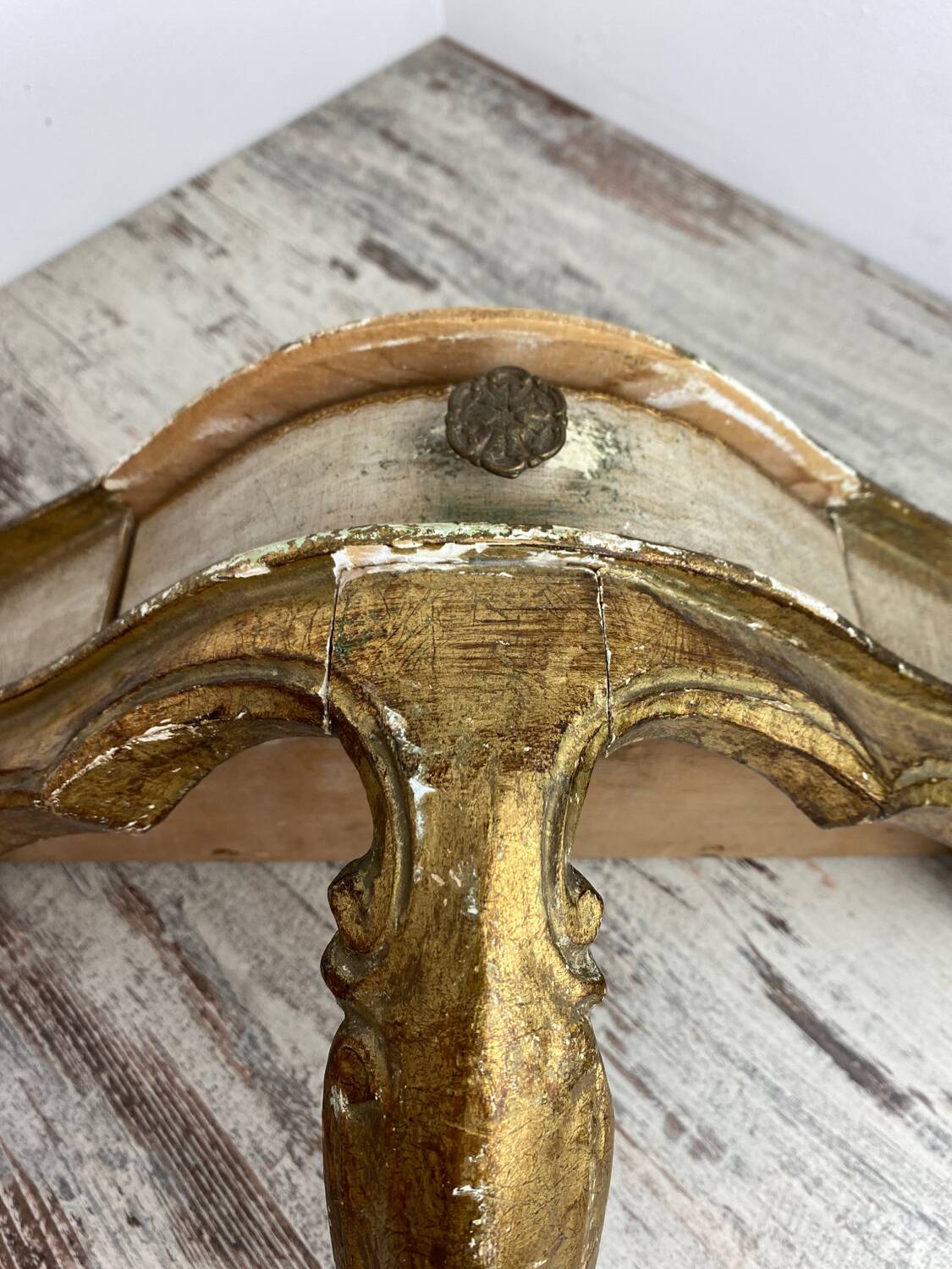 Florentine wooden wall console