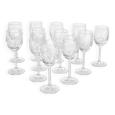 12 crystal liqueur glasses from 1950