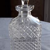Chiseled glass whiskey decanter