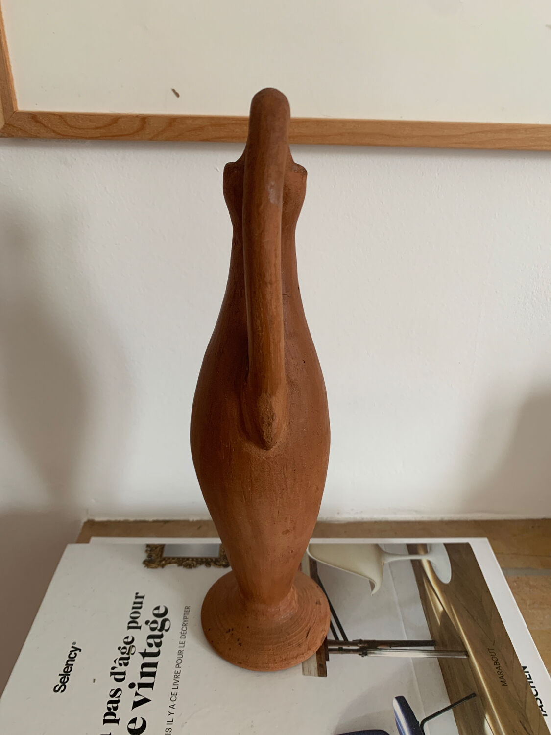 Decorative pot or vase in terracotta clay