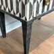 Small Italian chest of drawers with two drawers, patinated with a trompe-l'œil checkerboard pattern