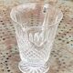 Carafe in transparent glass and crystal, chiseled, old pineapple pattern
