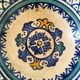 Set of 9 hand-painted Tunisian ceramics.