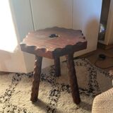 Vintage oak farmhouse stool