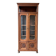 Antique display cabinet in brown wood – glass doors – 180 cm