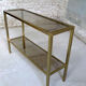 Console table in anodized aluminum and smoked glass 1970