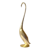 Vintage Gold Brass Heron - 43cm