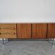 Scandinavian row in rosewood and chrome, 60s