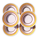 Set of 6 vintage 1970/1980s hollow plates.