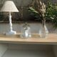 Vintage library enhanced in beige, wooden top.
