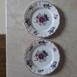 Two Sarreguemines Agreste dinner plates