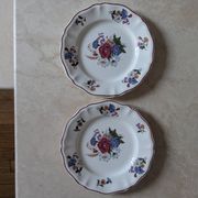 Deux assiettes plates Sarreguemines Agreste