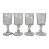 4 Baccarat cut crystal port wine glasses, similar to Chica model