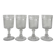 4 Baccarat cut crystal port wine glasses, similar to Chica model