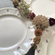 Set of three serving dishes Digoin Sarreguemines, Arromanches, around 1950