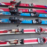 3 pairs of vintage skis: Rossignol Strato, ST 650 & Fischer.