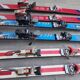 3 pairs of vintage skis: Rossignol Strato, ST 650 & Fischer.